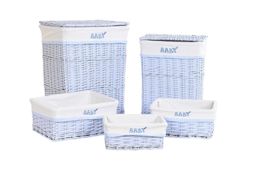 Detall ITEM Cesta Ropa Set 5 Mimbre Poliester 44X34X56 New