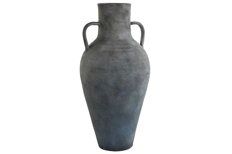 Detall ITEM Jarron Terracota 33X33X69 Envejecido Gris Wholesale