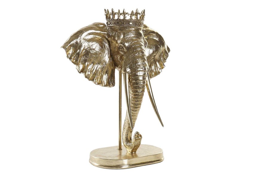 Detall ITEM Figura Resina 49X26,5X57 Elefante Dorado Wholesale