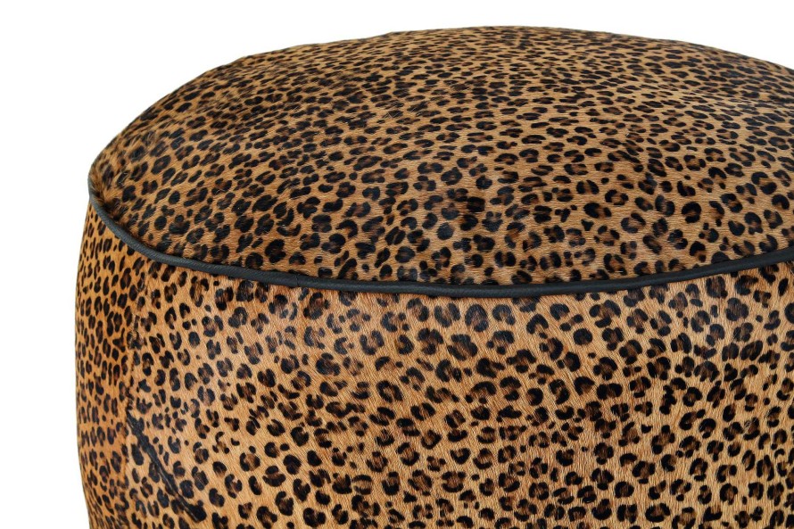 Detall ITEM Reposapies Piel 46X46X50 Leopardo Marron Hot