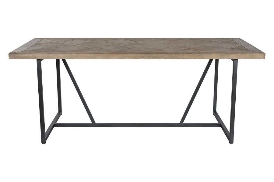 Detall ITEM Mesa Comedor Abeto Metal 195X90X76 32,00 Natural Best