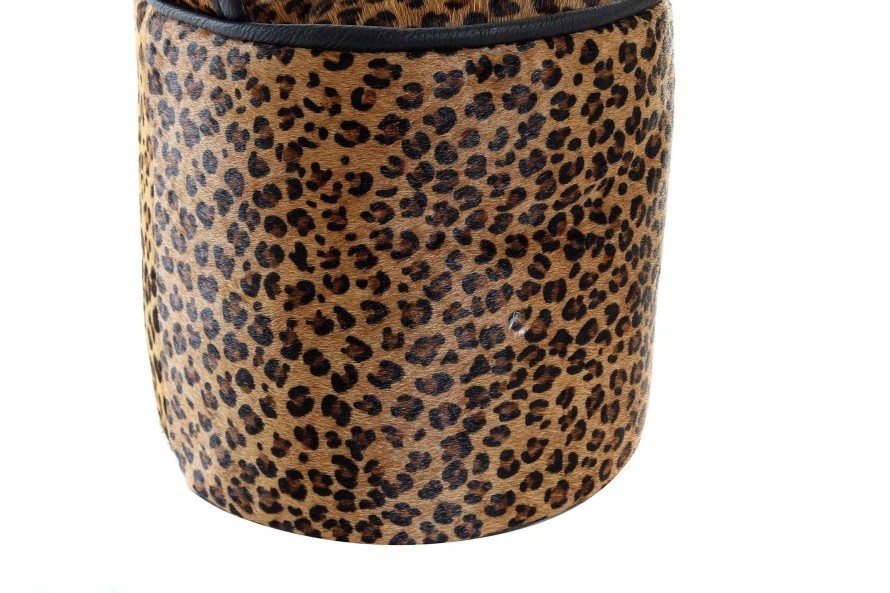 Detall ITEM Sujetapuertas Piel Cuerda 19X19X19 Leopardo New