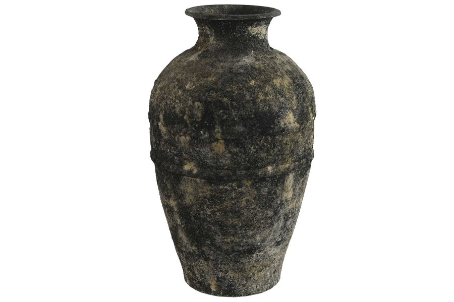 Detall ITEM Jarron Terracota 26X26X46,5 Envejecido Gris Oscuro Clearance