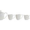 ITEM Cafe Set 6 Porcelana Bambu 33X20X15 Blanco Best