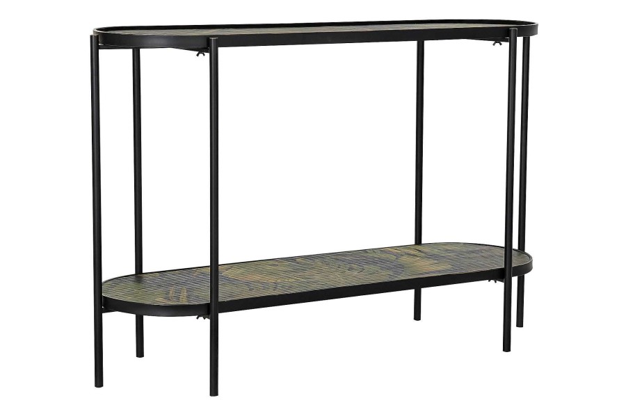 Detall ITEM Consola Metal Mdf 120X41X80 Tropical Negro New