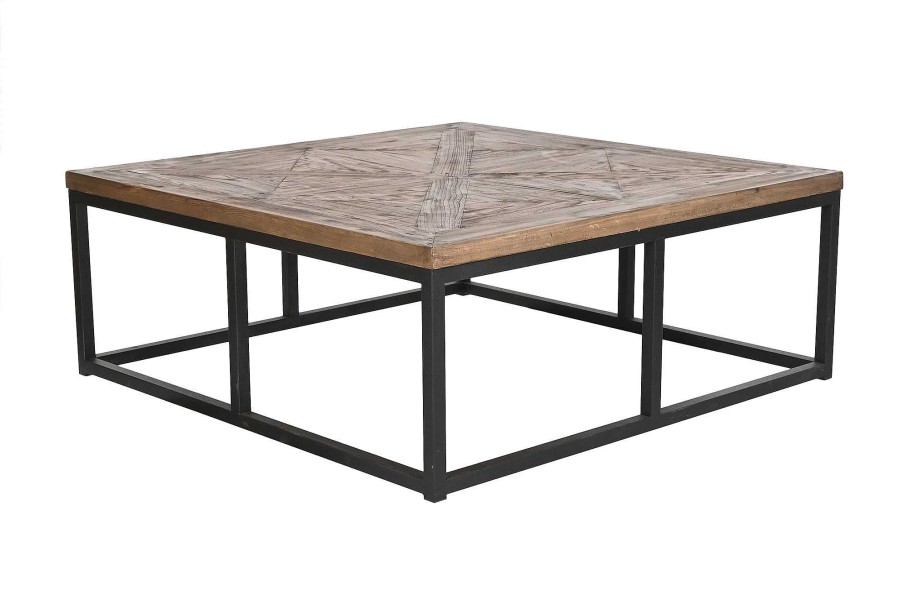 Detall ITEM Mesa Centro Madera Metal 120X120X47,5 Natural Best