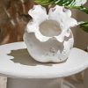 ITEM Jarron Ceramica 26X22X23 Organico Artesanal Blanco Online