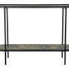 Detall ITEM Consola Metal Mdf 120X41X80 Tropical Negro New