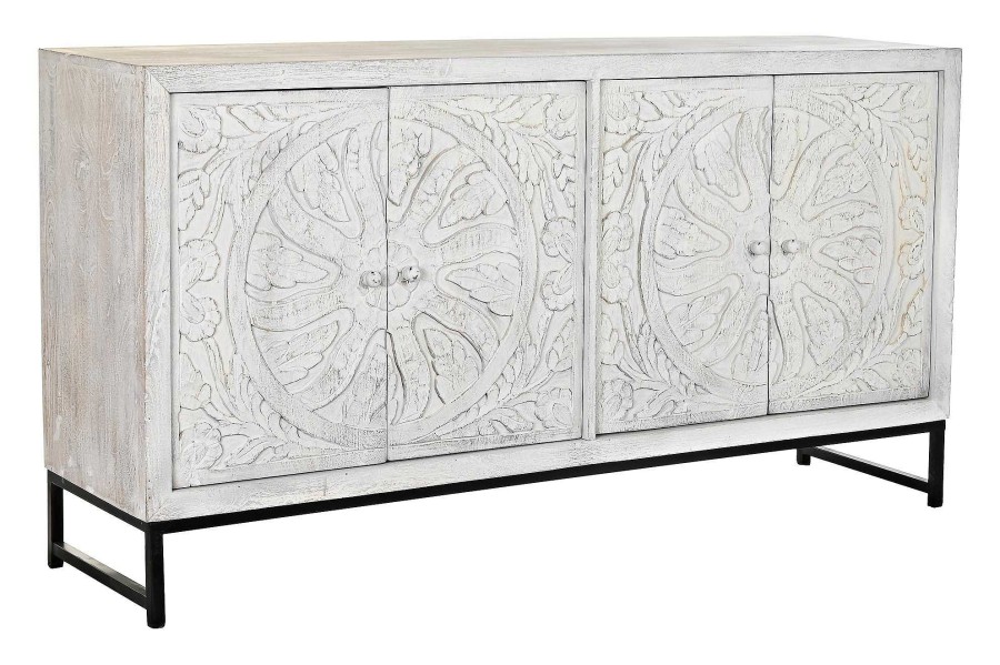 Detall ITEM Buffet Mango Metal 150X38X80 Mandala Blanco Best