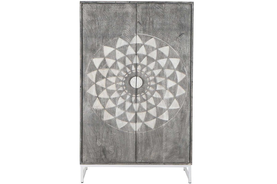 Detall ITEM Armario Mango Metal 90X38X151 Mandala Gris Online