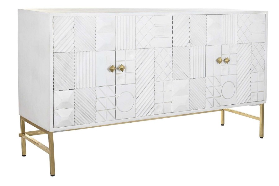 Detall ITEM Buffet Mango Laton 157X43X84 Rombo Blanco Clearance