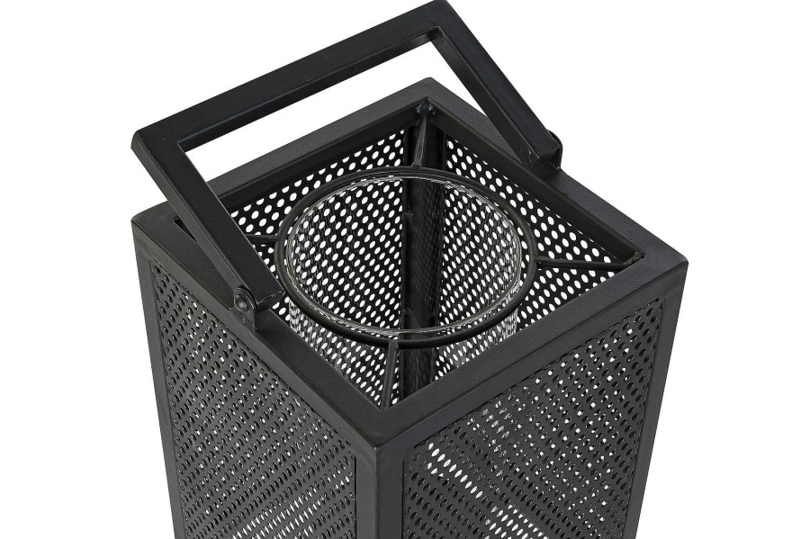 Detall ITEM Portavela Metal Cristal 20X20X82 Negro Online