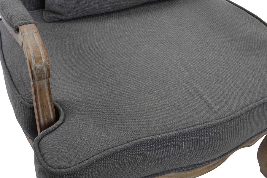 Detall ITEM Sillon Poliester Madera 70X66X94 Gris Online