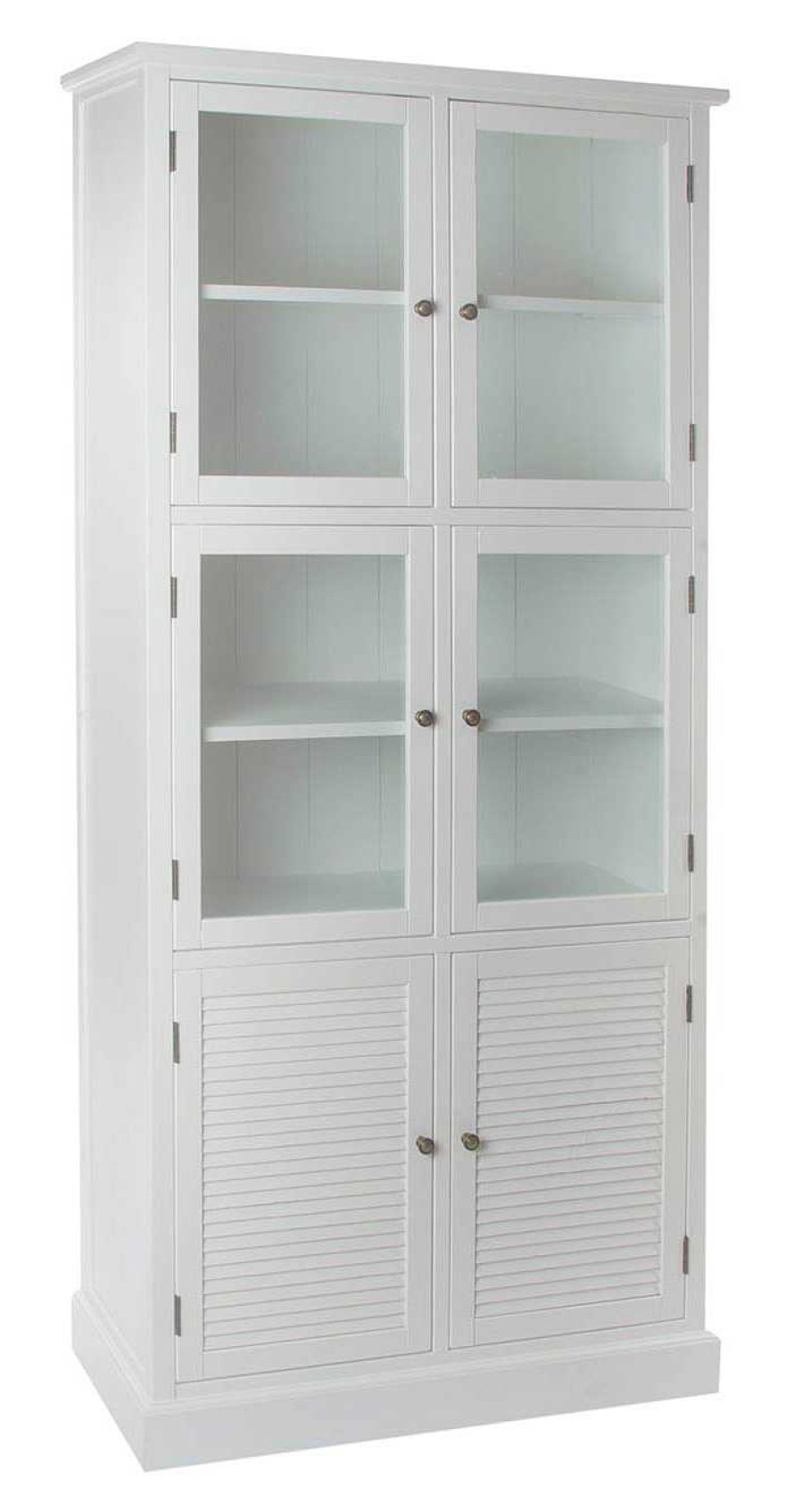 Detall ITEM Vitrina Paulownia Cristal 90X37X196 Blanco New