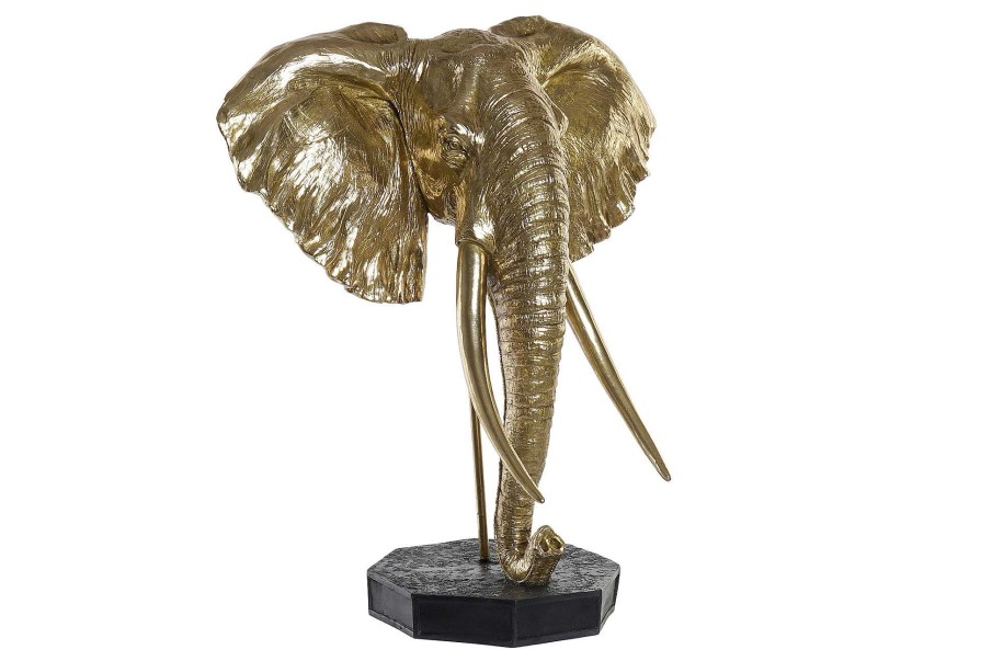 Detall ITEM Figura Resina Metal 60X36X73 Elefante Dorado New