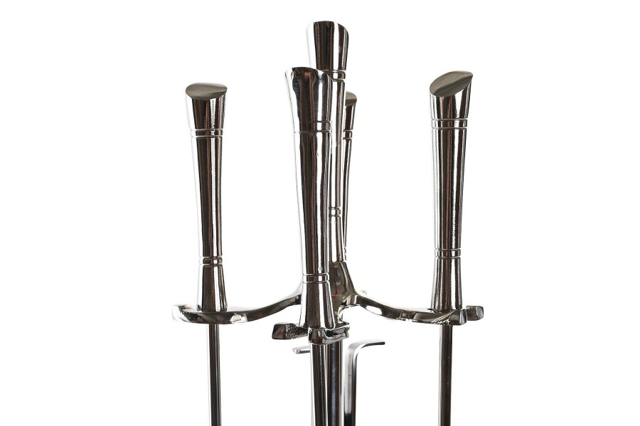 Detall ITEM Chimenea Set 4 Inox Aluminio 11X3X69 Niquelado Best