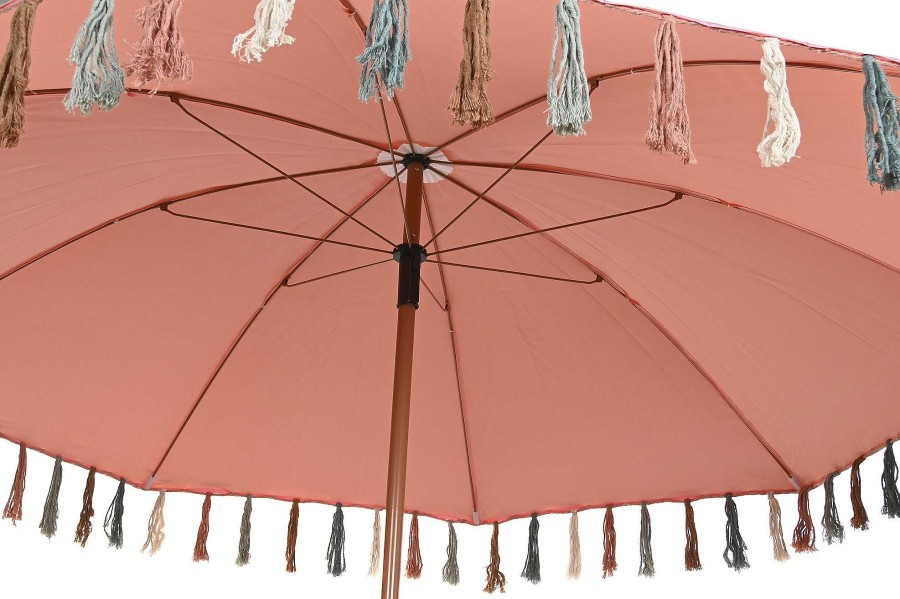 Detall ITEM Parasol Poliester Acero 180X180X190 Flecos Coral New