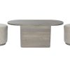 Detall ITEM Mesa Centro Set 3 Mango Poliester 117X56X48 Gris Clearance