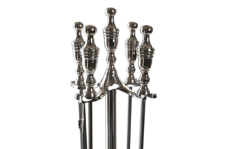 Detall ITEM Chimenea Set 4 Acero Aluminio 11X4X52 Niquelado New