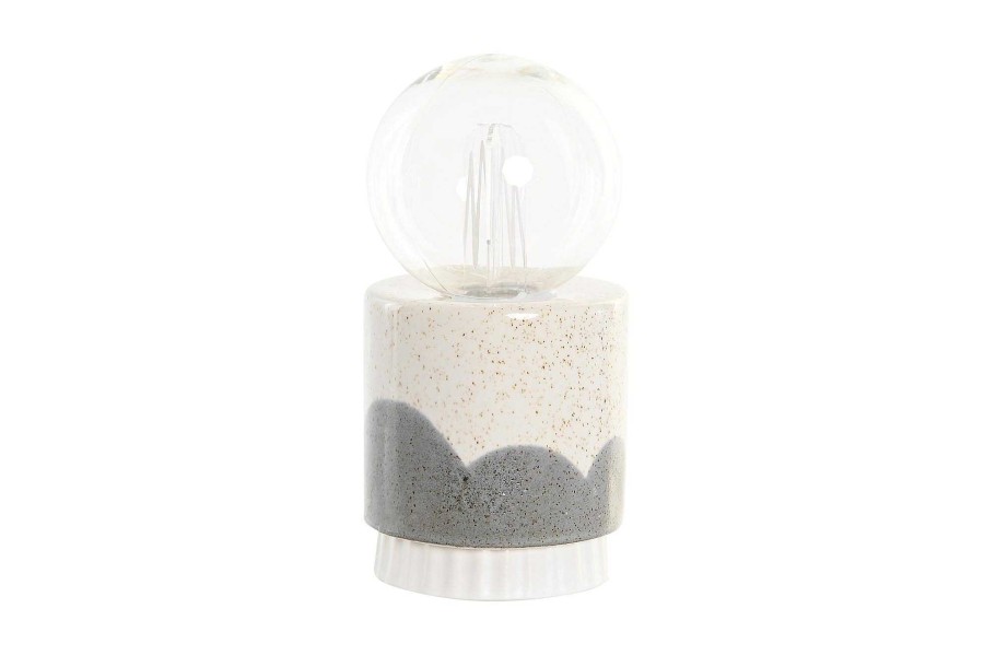 ITEM Decoracion Luminosa Led Ceramica 8,5X8,5X17 Blanco Wholesale