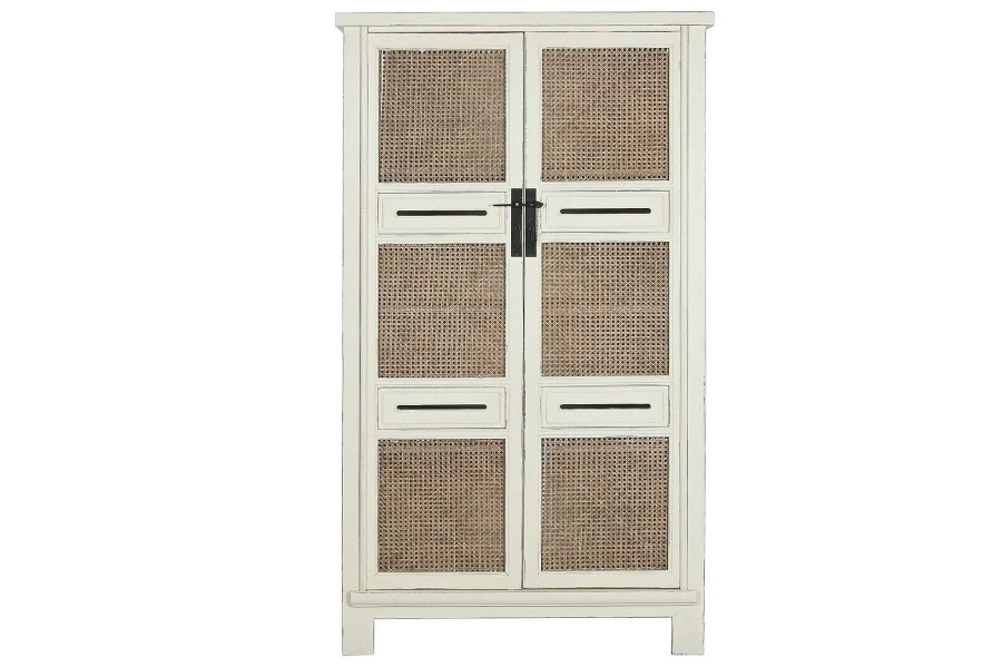 Detall ITEM Armario Olmo Ratan 102X42X188 Blanco Roto Online