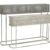 Detall ITEM Macetero Set 2 Metal 100X22X70 Envejecido Gris New