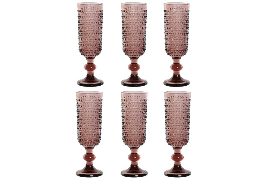 ITEM Copa Set 6 Cristal 7X7X20 150Ml, Rosa Clearance