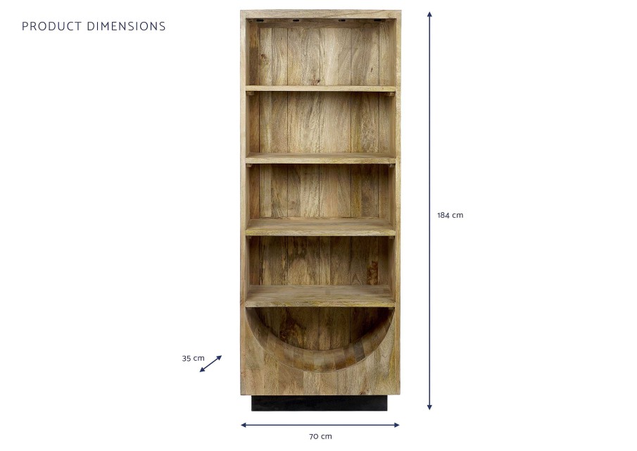 Detall ITEM Estanteria Mango 70X35X184 Natural Hot