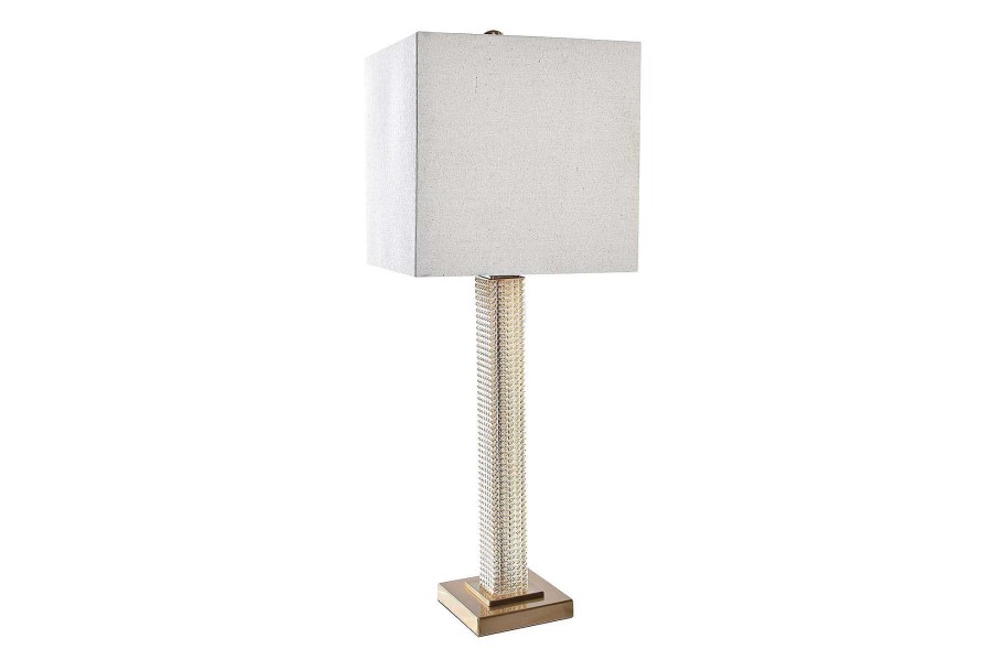 Detall ITEM Lampara Sobremesa Metal Cristal 28X28X76 Dorado Wholesale