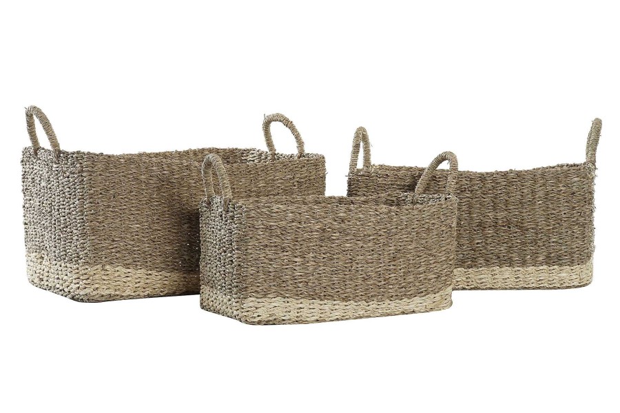 Detall ITEM Cesta Set 3 Seagrass 45X30X24 Natural Best