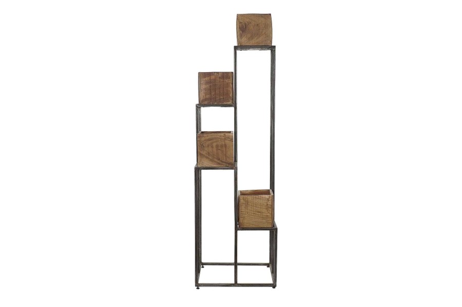 Detall ITEM Macetero Mango Metal 40X40X120 Marron Clearance