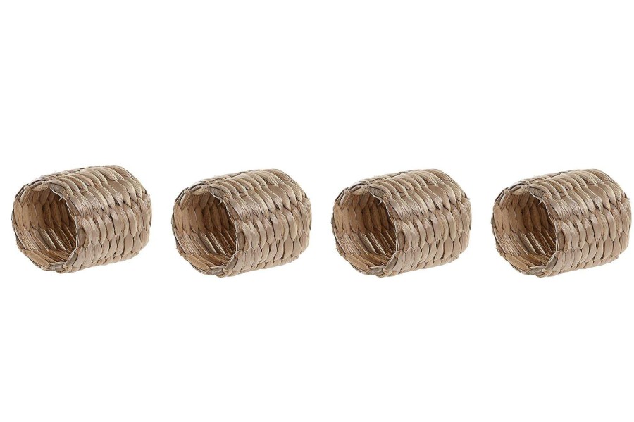 ITEM Servilletero Set 4 Fibra 4,6X4,6X4,7 Natural Hot