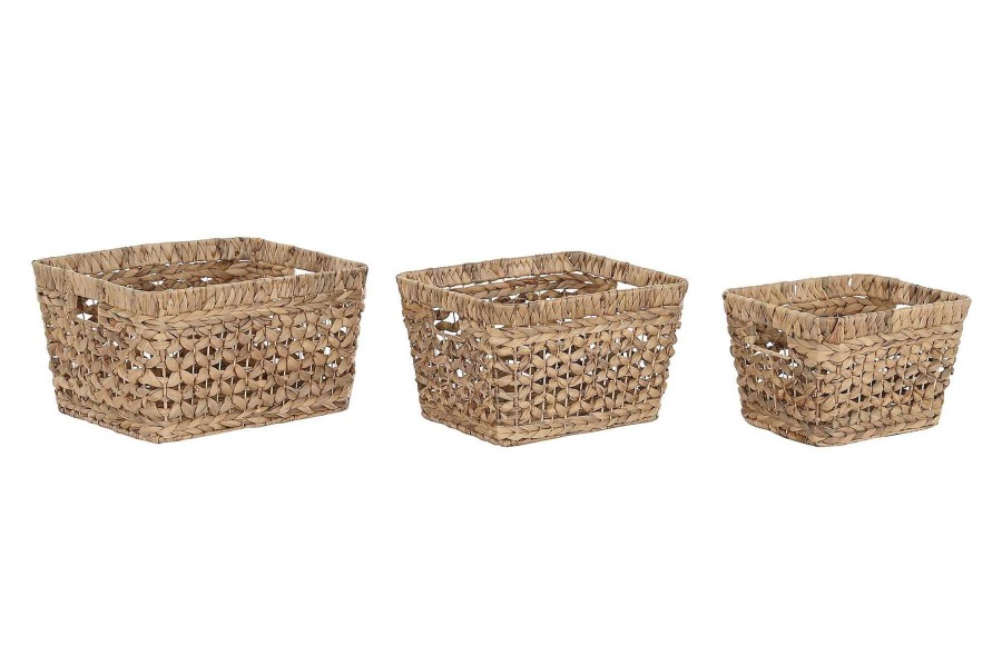 Detall ITEM Cesta Set 3 Fibra 40X35X23 Natural Best