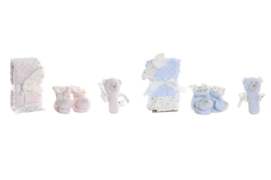 ITEM Peluche Manta Set 3 Poliester 26X13X26 Osito 2 Sur New