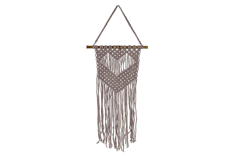 ITEM Decoracion Colgante Bambu Algodon 30X48 Macrame Online