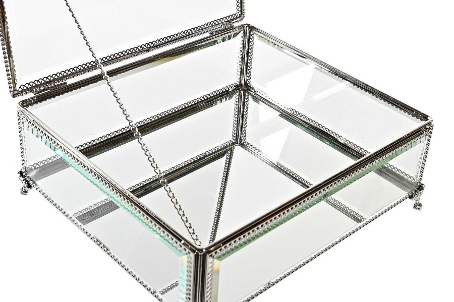 Detall ITEM Joyero Cristal Metal 25X21X10 43Cm, Brillante New