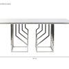 Detall ITEM Mesa Comedor Acero Cristal 180X90X75 Simil Marmol Best