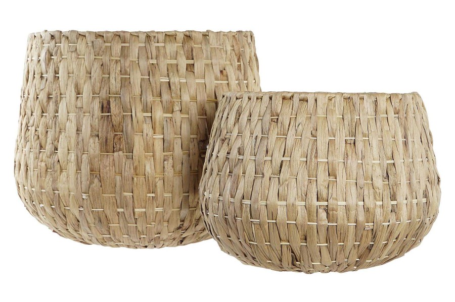 Detall ITEM Macetero Set 2 Fibra 45X45X39 Natural Best