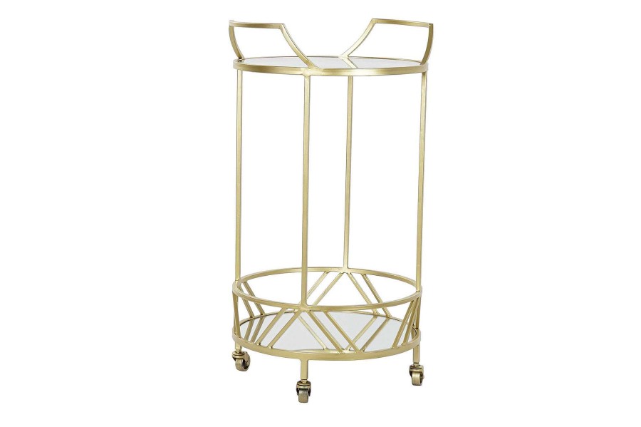 Detall ITEM Camarera Metal Cristal 42X40X78 Dorado Hot