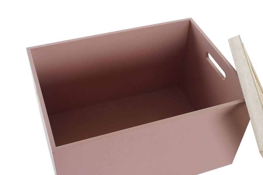 Detall ITEM Caja Set 3 Mdf Mimbre 42X31X24 Rosa New