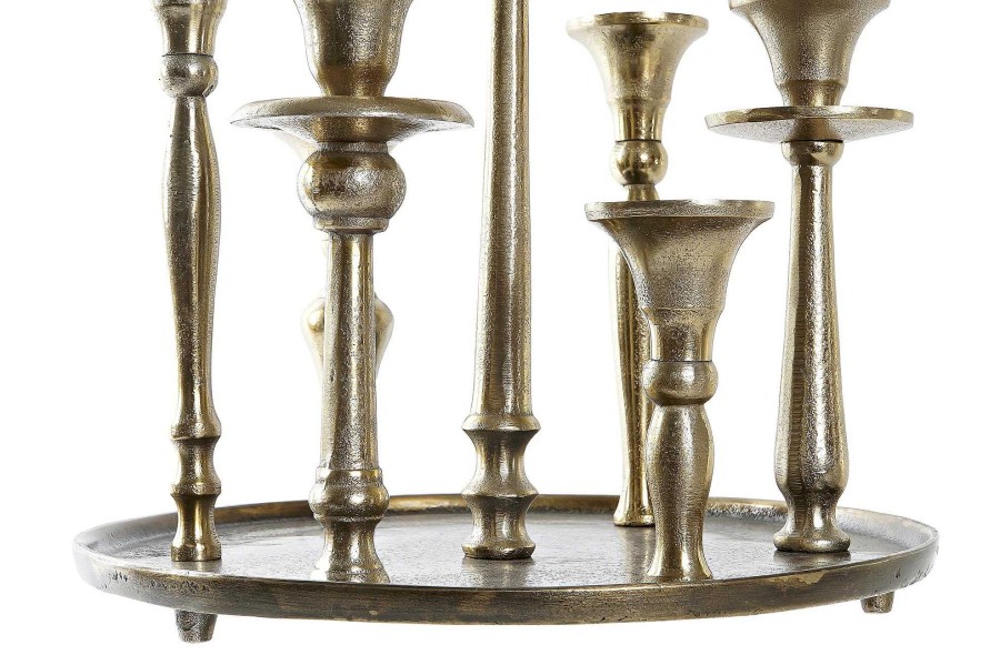 Detall ITEM Candelabro Aluminio 29X29X30 7 Velas 2 Surt. New