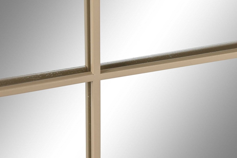 Detall ITEM Espejo Hierro Cristal 90X2X90 Ventana Beige Wholesale