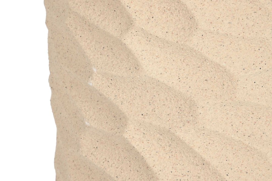 Detall ITEM Macetero Fibra Vidrio 40,5X40,5X91 Rugoso Beige Clearance