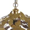 Detall ITEM Lampara Techo Metal 42X42X49 Mariposas Dorado New