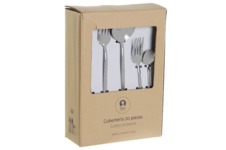 ITEM Cuberteria Set 20 Inox 2X0,5X22 3Mm Plateado Wholesale