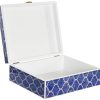 ITEM Joyero Set 2 Madera 24X20X8 Mosaico Azul New