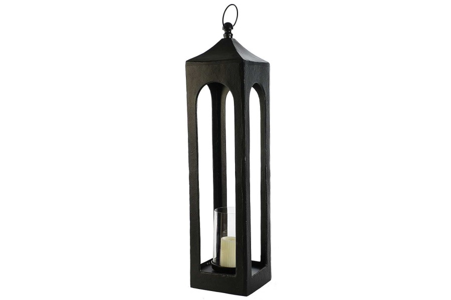 Detall ITEM Farola Aluminio Cristal 21X21X91 Negro Online