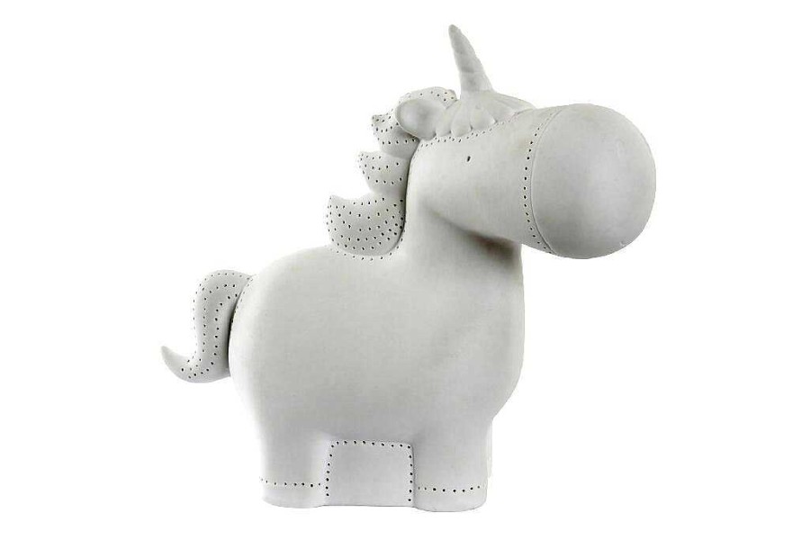 ITEM Lampara Sobremesa Porcelana 26X14X25,5 Unicornio Wholesale