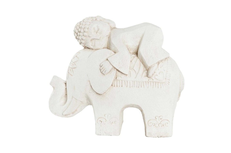 Detall ITEM Figura Magnesia 44X22X40 Buda Elefante Envejecido Hot