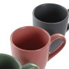 ITEM Mug Set 6 Gres Rubberwood 17X12X39 160 Ml, Verde New